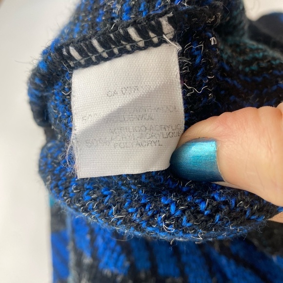 Pronto Uomo Geometric Soft Wool Blend Striped Sweater Blue Men’s Medium Italy‎ - Picture 7 of 13